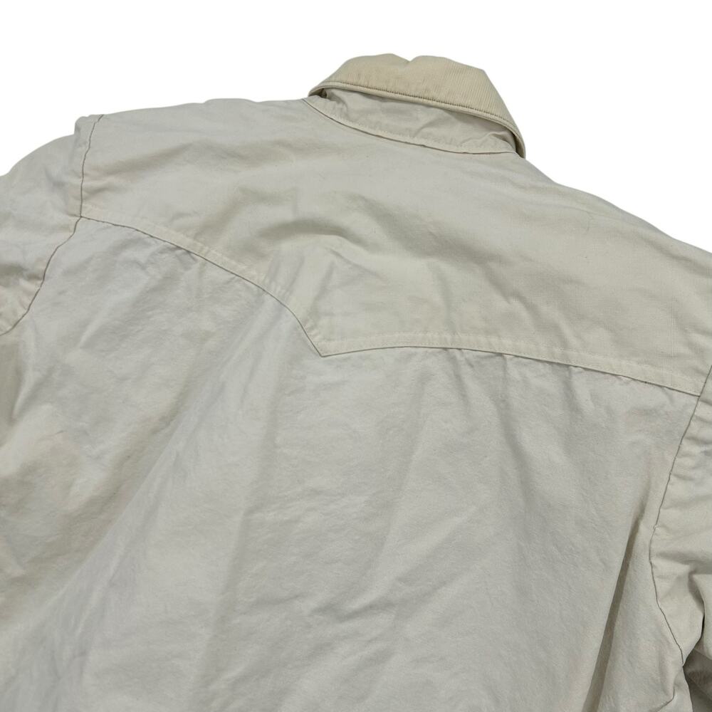 VTG 90s Men's Cream White J. Peterman Collared Canvas Chore Workwear Jacket XL - Picture 11 of 14
